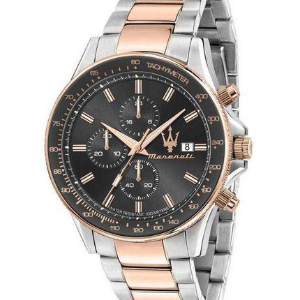 Orologio da uomo Maserati Sfida cronografo quadrante marrone quarzo R8873640014 100M
