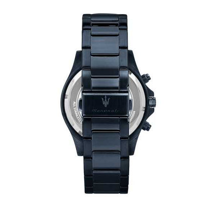 Orologio da uomo Maserati Sfida Sport Cronografo in acciaio inossidabile quadrante blu al quarzo R8873640023 100M
