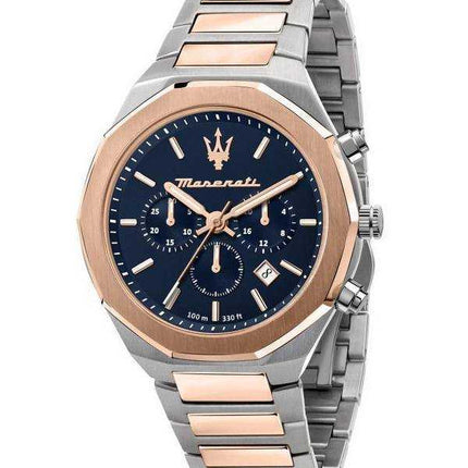 Orologio Maserati Stile Cronografo Quadrante Blu Quarzo R8873642002 100M Orologio da Uomo