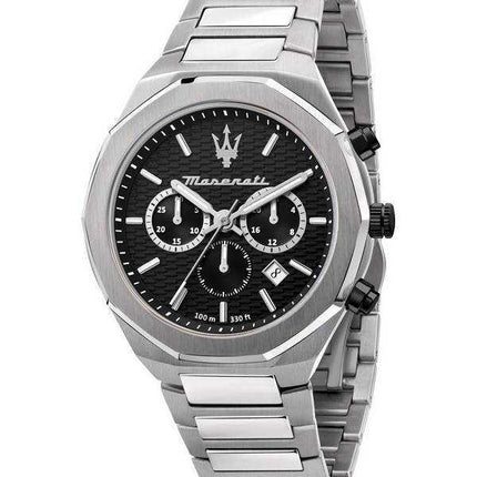 Orologio Maserati Stile Cronografo Quadrante Nero Quarzo R8873642004 100M Orologio da Uomo