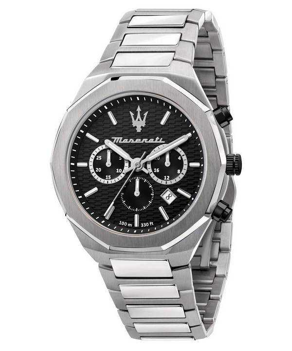 Orologio Maserati Stile Cronografo Quadrante Nero Quarzo R8873642004 100M Orologio da Uomo