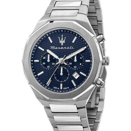 Orologio Maserati Stile Cronografo Quadrante Blu Quarzo R8873642006 100M Orologio da Uomo