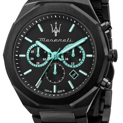 Orologio Maserati Aqua Edition cronografo quadrante nero al quarzo R8873644001 100M da uomo