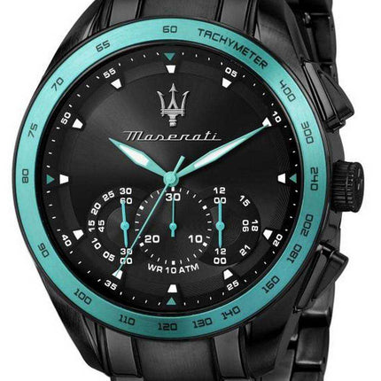 Orologio Maserati Aqua Edition cronografo quadrante nero al quarzo R8873644002 100M da uomo