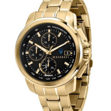 Orologio Maserati Successo cronografo tono oro in acciaio inossidabile solare R8873645002 da uomo