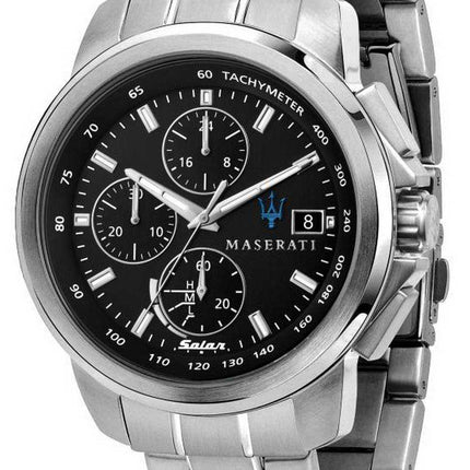 Orologio Maserati Successo cronografo quadrante nero in acciaio inossidabile solare R8873645003 da uomo