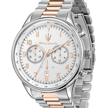 Maserati Tradizione cronografo quadrante argento quarzo R8873646002 100M orologio da uomo
