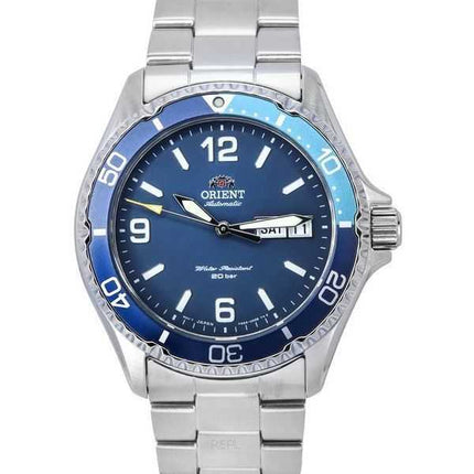 Orologio da uomo Orient Sports Kamasu Mako III in acciaio inossidabile quadrante blu automatico da sub RA-AA0818L19B 200M