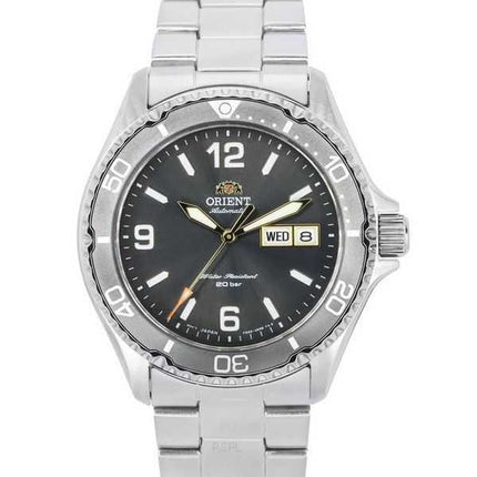 Orologio da uomo Orient Sports Kamasu Mako III in acciaio inossidabile con quadrante grigio automatico subacqueo RA-AA0819N19B R