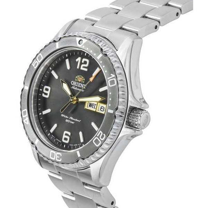 Orologio da uomo Orient Sports Kamasu Mako III in acciaio inossidabile con quadrante grigio automatico subacqueo RA-AA0819N19B R