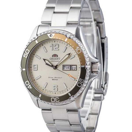 Orologio da uomo Orient Mako III Kamasu in acciaio inossidabile con quadrante argentato, automatico, subacqueo RA-AA0821S19B 200
