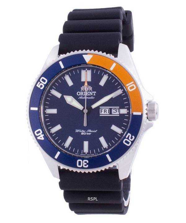 Orologio da uomo automatico con cinturino in silicone quadrante blu Orient RA-AA0916L19B 200M