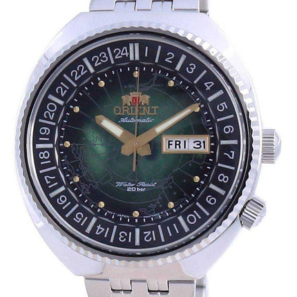 Orologio da uomo Orient World Map Revival in acciaio inossidabile automatico subacqueo RA-AA0E02E19B RA-AA0E02E39B 200M