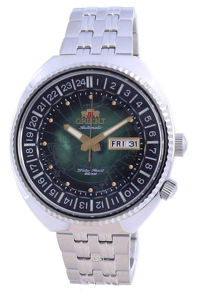 Orologio da uomo Orient World Map Revival in acciaio inossidabile automatico subacqueo RA-AA0E02E19B RA-AA0E02E39B 200M