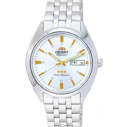 Orologio da uomo Orient Deneb Tri Star quadrante bianco automatico RA-AB0E10S19A