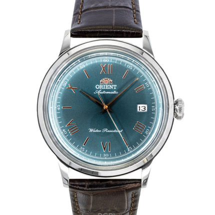 Orologio da uomo Orient Classic con cinturino in pelle e quadrante verde, automatico, RA-AC0023E