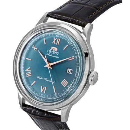 Orologio da uomo Orient Classic con cinturino in pelle e quadrante verde, automatico, RA-AC0023E