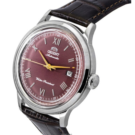 Orologio da uomo Orient Classic con cinturino in pelle e quadrante Bordeaux, automatico, RA-AC0026R