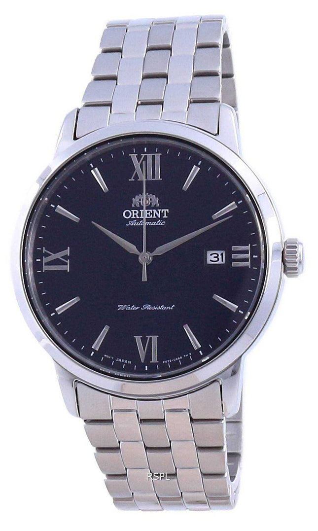 Orient orologio da uomo automatico RA-AC0F09L10B con quadrante blu contemporaneo in acciaio inossidabile