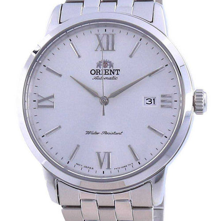 Orient orologio da uomo automatico RA-AC0F10S10B con quadrante bianco contemporaneo in acciaio inossidabile