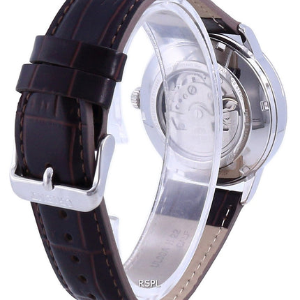 Orologio da uomo automatico RA-AC0F12S10B in pelle con quadrante bianco contemporaneo Orient