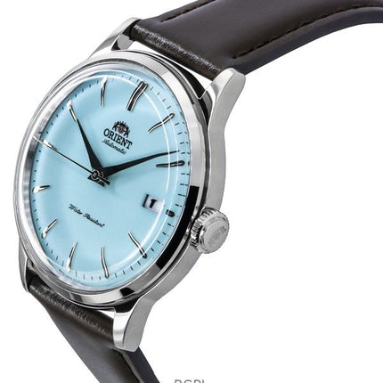 Orologio da uomo Orient Bambino Limited Edition con cinturino in pelle e quadrante azzurro automatico RA-AC0M14L