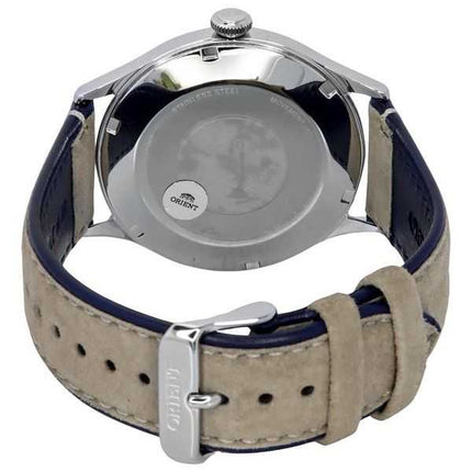 Orologio da uomo Orient Bambino versione 4 classico cinturino in pelle scamosciata quadrante blu navy automatico RA-AC0P02L10B