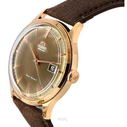 Orologio da uomo Orient Bambino versione 4 cinturino in pelle quadrante in bronzo automatico RA-AC0P04Y10B