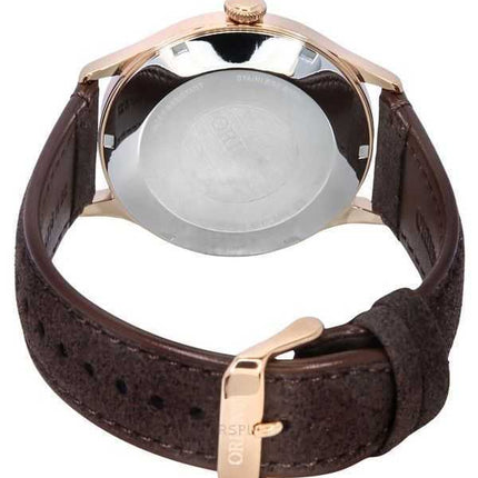 Orologio da uomo Orient Bambino versione 4 cinturino in pelle quadrante in bronzo automatico RA-AC0P04Y10B