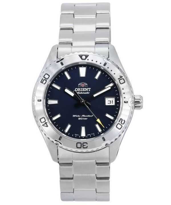 Orologio da uomo Orient Sports Mako in acciaio inossidabile con quadrante blu, automatico, subacqueo RA-AC0Q02L10B RA-AC0Q02L30B