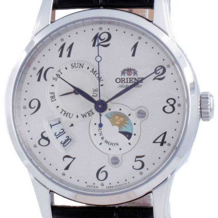 Orologio da uomo Orient Classic Sun and Moon quadrante bianco automatico RA-AK0003S00C