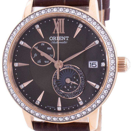 Orient Sun & Moon Phase Diamond Accents Automatic Japan Made RA-AK0005Y00C Orologio da donna