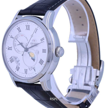 Orologio da uomo Orient Classic Sun And Moon quadrante bianco automatico RA-AK0008S10B RA-AK0008S30B