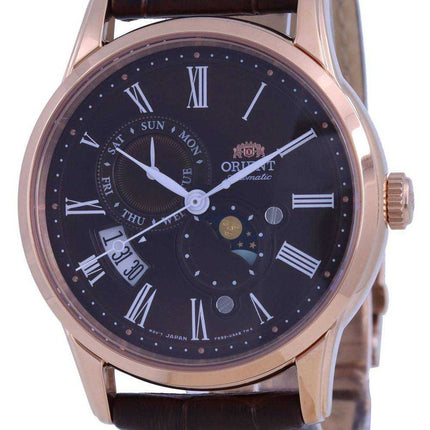 Orient Classic Sun & Moon Brown Dial Automatic RA-AK0009T10B Orologio da uomo