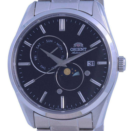 Orologio da uomo Orient Contemporary Sun & Moon quadrante nero automatico RA-AK0307B10B