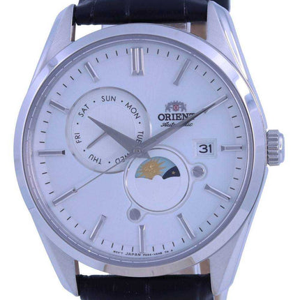 Orologio da uomo Orient Classic Sun And Moon quadrante bianco automatico RA-AK0310S10B RA-AK0310S30B