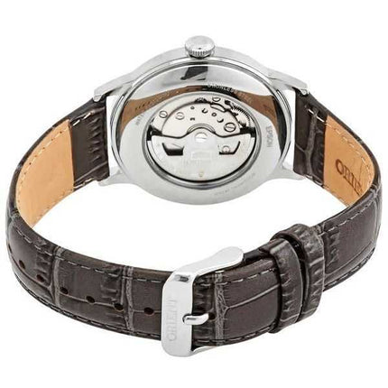 Orologio da uomo Orient Bambino versione 8 classico cinturino in pelle quadrante grigio automatico RA-AK0704N10B