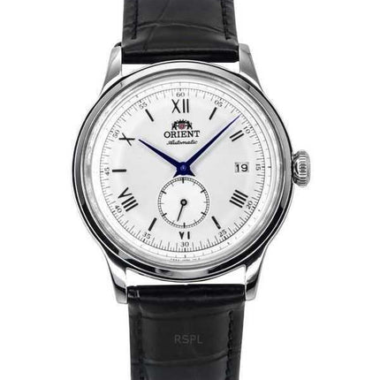Orologio da uomo Orient Classic Bambino Version 2 Small Seconds cinturino in pelle nera quadrante argento automatico RA-AP0104S