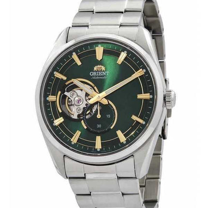 Orologio da uomo Orient Contemporary in acciaio inossidabile Open Heart quadrante verde automatico RA-AR0008E10B