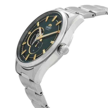 Orologio da uomo Orient Contemporary in acciaio inossidabile Open Heart quadrante verde automatico RA-AR0008E10B