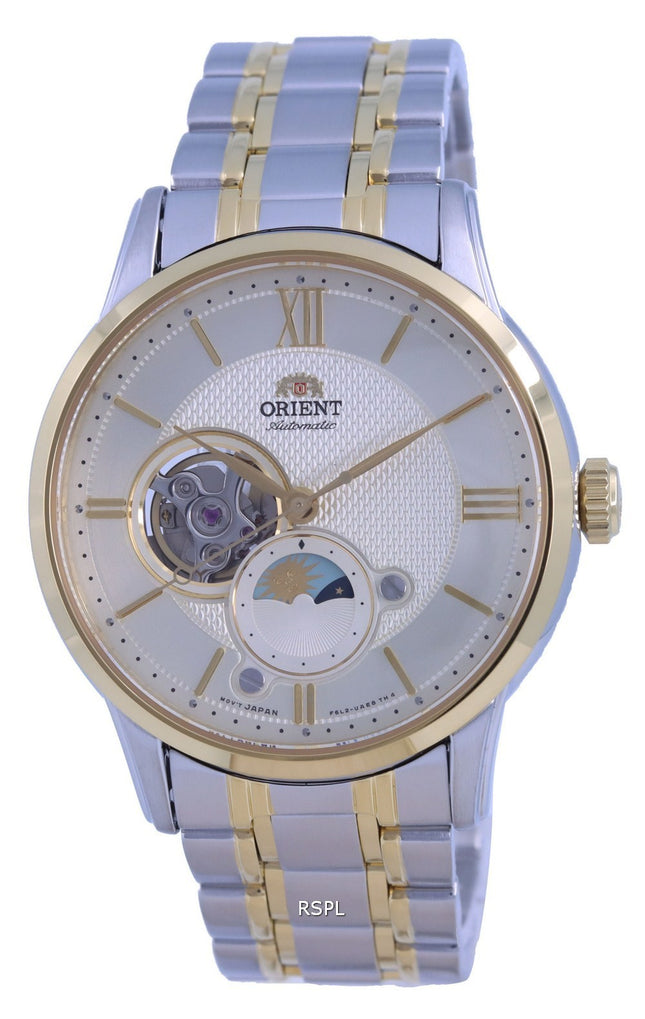 Orologio da uomo Orient Classic Sun & Moon Open Heart Automatic RA-AS0007S10B RA-AS0007S30B