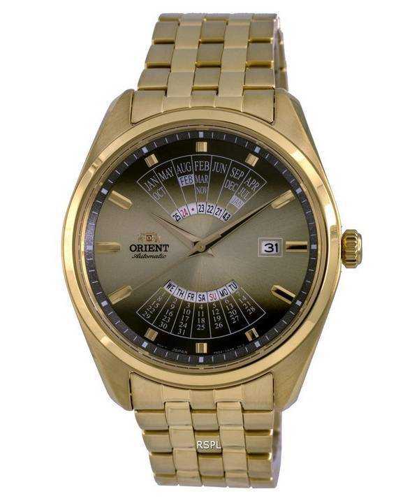 Orient Contemporary Multi anno calendario quadrante oro automatico RA-BA0001G10B orologio da uomo