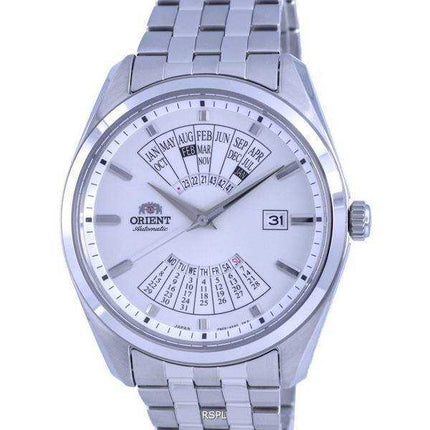 Orient contemporaneo calendario multi anno quadrante bianco orologio da uomo meccanico RA-BA0004S00C
