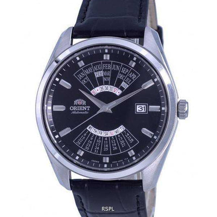 Orient contemporaneo calendario multi anno quadrante nero meccanico orologio da uomo RA-BA0006B00C
