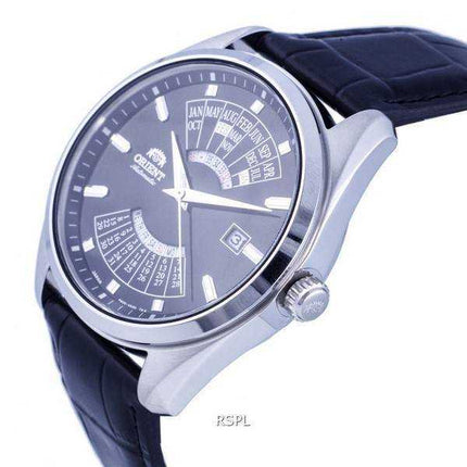 Orient contemporaneo calendario multi anno quadrante nero meccanico orologio da uomo RA-BA0006B00C