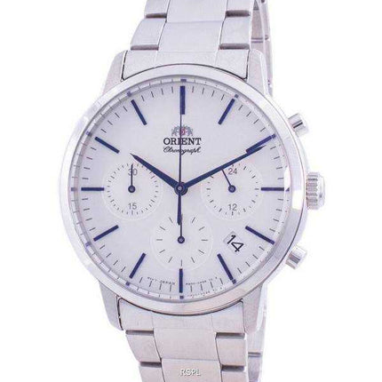 Orologio da uomo Orient Contemporary Chronograph quadrante bianco al quarzo RA-KV0302S10B