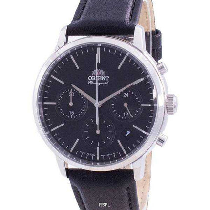 Orologio da uomo Orient Contemporary Chronograph quadrante nero al quarzo RA-KV0303B10B