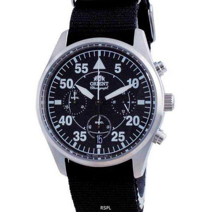 Orologio da uomo Orient Sports Flight Style cronografo quadrante nero al quarzo RA-KV0502B10B