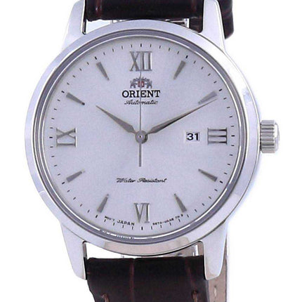 Orologio da donna automatico RA-NR2005S10B in pelle con quadrante bianco contemporaneo Orient
