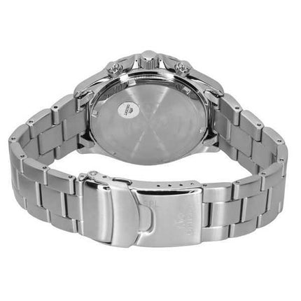 Orologio da uomo Orient Sports Panda Chronograph in acciaio inossidabile con quadrante bianco e solare subacqueo RA-TX0203S10B 2
